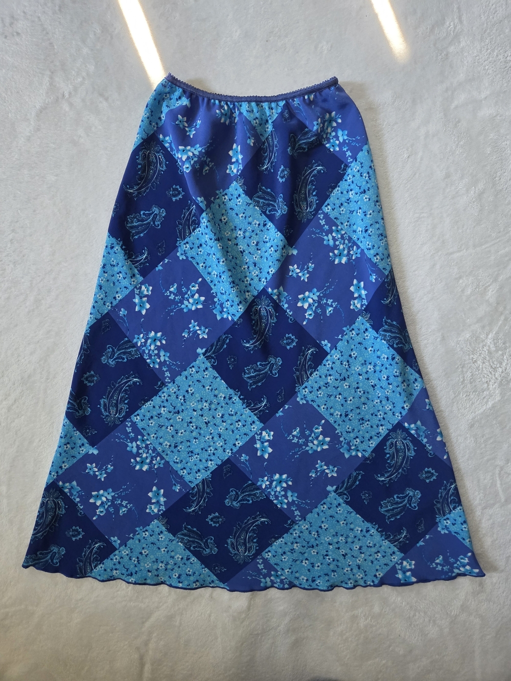 Grail True Vtg Fairy 90s Y2K Patchwork Paisley Midi Skirt Cottagecore 2000s 10